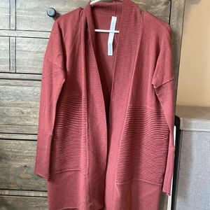 Burnt orange open cardigan